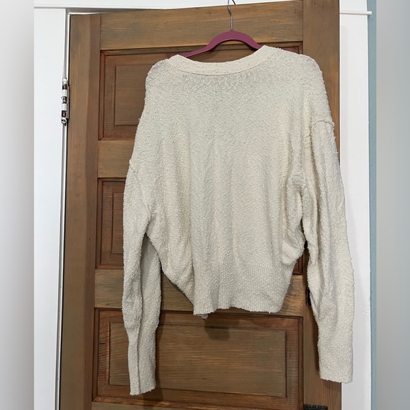 Free People Cream Boucle Button-Up Cardigan - Picture 3 of 3